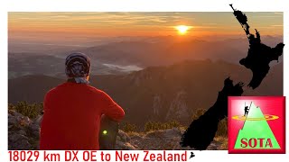 SOTA summit sunrise DX From OE to ZL with QRP  18000 km with 5 Watt [upl. by Drofnats]