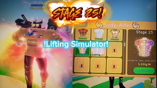 IM BACK Stage 25 Lifting Simulator Roblox [upl. by Egdamlat516]