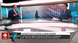 Zone économie  Entrevue avec le PDG de la Caisse de dépôt [upl. by Newob666]