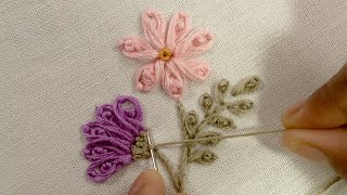 Simple Tutorial for Hand Embroidered Flowers amp Leaves  How to Embroider by Hand [upl. by Territus862]