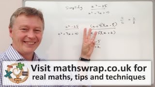 3 Minute Math  Simplifying Algebraic Fractions [upl. by Gunning]