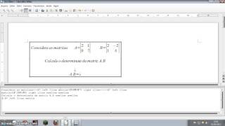 matrizes e determinantes no Libre Office [upl. by Judith]