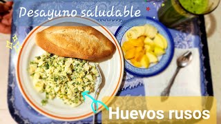 Huevos rusos Rico desayuno saludable y sencillo 😋👌💜 [upl. by Anyar]