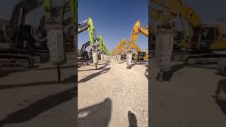 Excevators with stone breaker amazing parking skills automobile excavator operator zoomlion [upl. by Ashien]