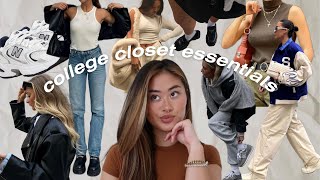 COLLEGE WARDROBE ESSENTIALS  what you need to bring [upl. by Sternick]