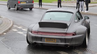 Supercars and Modified Cars leaving a Car meet at Porsche Centre Sheffield [upl. by Carola896]