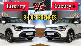 Kia Carens Luxury vs Luxury Plus Detailed Comparison  Carens Top Models Comparison [upl. by Rugen429]