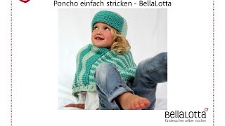 Poncho einfach stricken  Stricken lernen für Anfänger [upl. by Lleze]