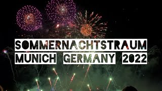 Sommernachtstraum 2022  Fireworks over Olympiapark Munich Germany HIGHLIGHTS [upl. by Hakim]