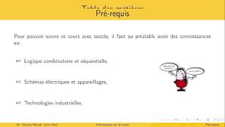 Présentation du Cours quotAutomatisme Industrielquot education automatisme [upl. by Diver]