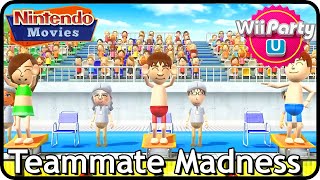 Wii Party U  Teammate Madness 3 players Maurits vs Rik vs Thessy vs Jeff [upl. by Gorden734]