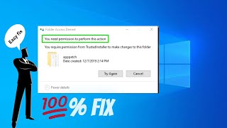 Easy fix you need permission to perform this action windows 1011 [upl. by Cj]