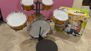 Unboxing Jass Drum for my Daughter  A surprise gift from daddy to his daughter 2yrs Girl drummer [upl. by Assenad720]