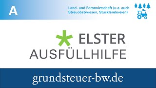 ELSTERAusfüllhilfe Grundsteuer A für BadenWürttemberg [upl. by Ashti]