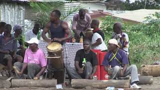 Grebo Cavalla Township Traditional War Dance in Liberia [upl. by Nylsirk]