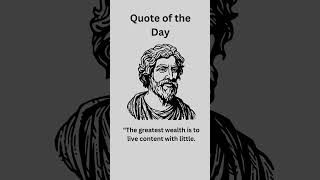 Stoic Quote The greatest wealth is to live content with little [upl. by Analram]