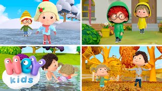 Jahreszeiten 🍂❄️  Jahreszeitenlied für Kinder  HeyKids Kinderlieder TV [upl. by Imyaj609]