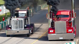 Uphill Semi Drag Racing Uncs Fall Brawl Semi Stampede 2024 from Kuhnle Motorsports Park bobtail [upl. by Novel]