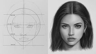 Portrait Drawing Technique  Loomis Method [upl. by Erie]