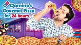 Eating Dominos Gourmet Pizza For 24 Hours  cravingsandcaloriesvlogs [upl. by Aminta]