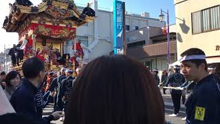 秩父神社に向かう上町の屋台 秩父夜祭2018 宵宮 [upl. by Wheelwright488]