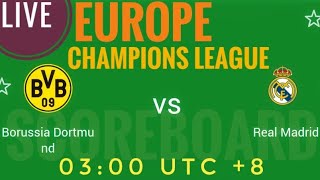 Borussia Dortmund VS Real Madrid EUROPE UEFA Champions League 2024 LIVE SCORE [upl. by Aicnetroh859]