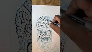 MARS ATTACKS Drawing INKS Part Two [upl. by Eerdua]