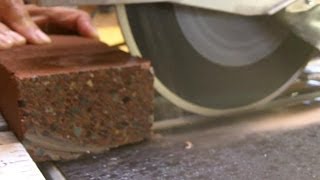 How to Cut a Brick With a Wet Saw [upl. by Llehcor]