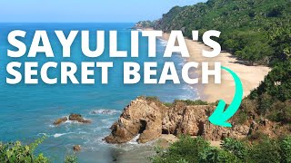 Playa de los Muertos Sayulita Hidden Beach Tour crystal clear turquoise water [upl. by Yllier]