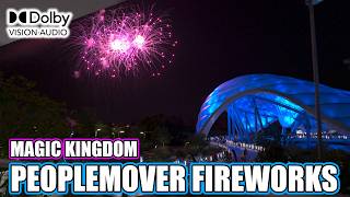 Riding The Peoplemover During Fireworks Magic Kingdom Disney World [upl. by Enyal541]