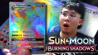 I Pulled The Rainbow Charizard GX From Burning Shadows [upl. by Gannes174]