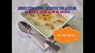 Arroz con Leche Cremoso I Sin Azúcar I Apto para Diabéticos [upl. by Beasley354]