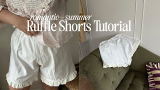 DIY dreamiest summer short ruffle bloomers tutorial [upl. by Nicole493]