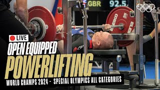 🔴 LIVE Powerlifting  Special Olympics All Categories  World Open Equipped Championships [upl. by Nylsoj825]