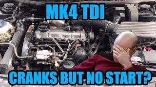 MK4 TDI Cranks But No Start [upl. by Hilly]