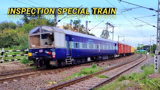 Hubballi Vasco Inspection Special train departing from Dharwad railway station [upl. by Locke]