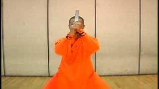 Shaolin KungFuIron Skill01Bar Breaking with Kung Fu Iron Head [upl. by Ahsinan955]