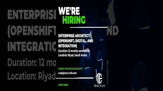 Enterprise Architect Openshift Digital amp Integration for Riyadh KSA EnterpriseArchitect [upl. by Adrian]