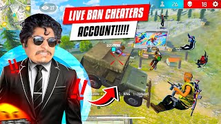 Live Ban amp Suspend Cheaters Account😡😡 IN Custom  Free Fire Max [upl. by Einnaj]