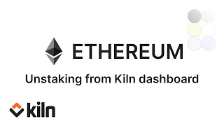 Unstaking Ethereum Validators from Kiln Dashboard [upl. by Asseneg194]