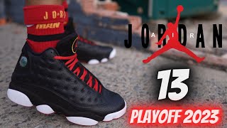 EARLY LOOK JORDAN 13 PLAYOFF DETAILED REVIEW amp ON FEET W LACE SWAPS [upl. by Albie]