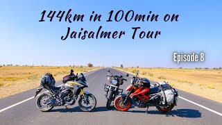 144 KM Ride in 100 min on CB200X  Meteor amp KTM Duke 390  Pokhran to Jaisalmer  EP08  JSXTREME [upl. by Jammie]