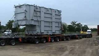 Heavy Hauling  ITC Midwest Transmission Company Perkins Vics Heavy Hauling a 350000 Transformer [upl. by Lyrrehs968]