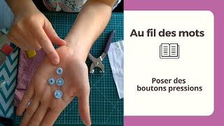 Poser des boutons pressions [upl. by Joete]