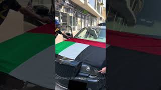 UAE NATIONAL FLAG ON CHRYSLER BONNET automobile dxbcars caraccessories dubaicars luxurycar [upl. by Mcclain]