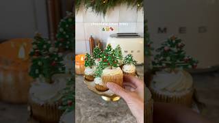 Chocolate Xmas Trees 🎄 christmas baking [upl. by Sjoberg]