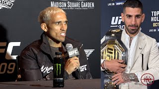 Charles Oliveira WARNS Ilia Topuria quotbe very careful when you coming up to t Lightweightquot [upl. by Friederike]