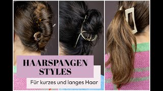 Trend Frisuren mit Spangen  Vier StylingIdeen für langes und kurzes Haar  Live Shopping [upl. by Netnilc]