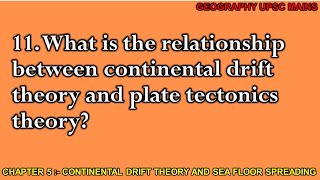 511 Relationship Between Continental Drift Theory and Plate Tectonics Theory [upl. by Pizor]