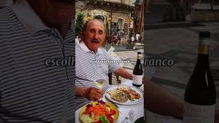 Vinho Siciliano Insolia  Grelhata Peixe Restaurante Il Baccanale em Taormina Itália 🇮🇹 [upl. by Ysnil]